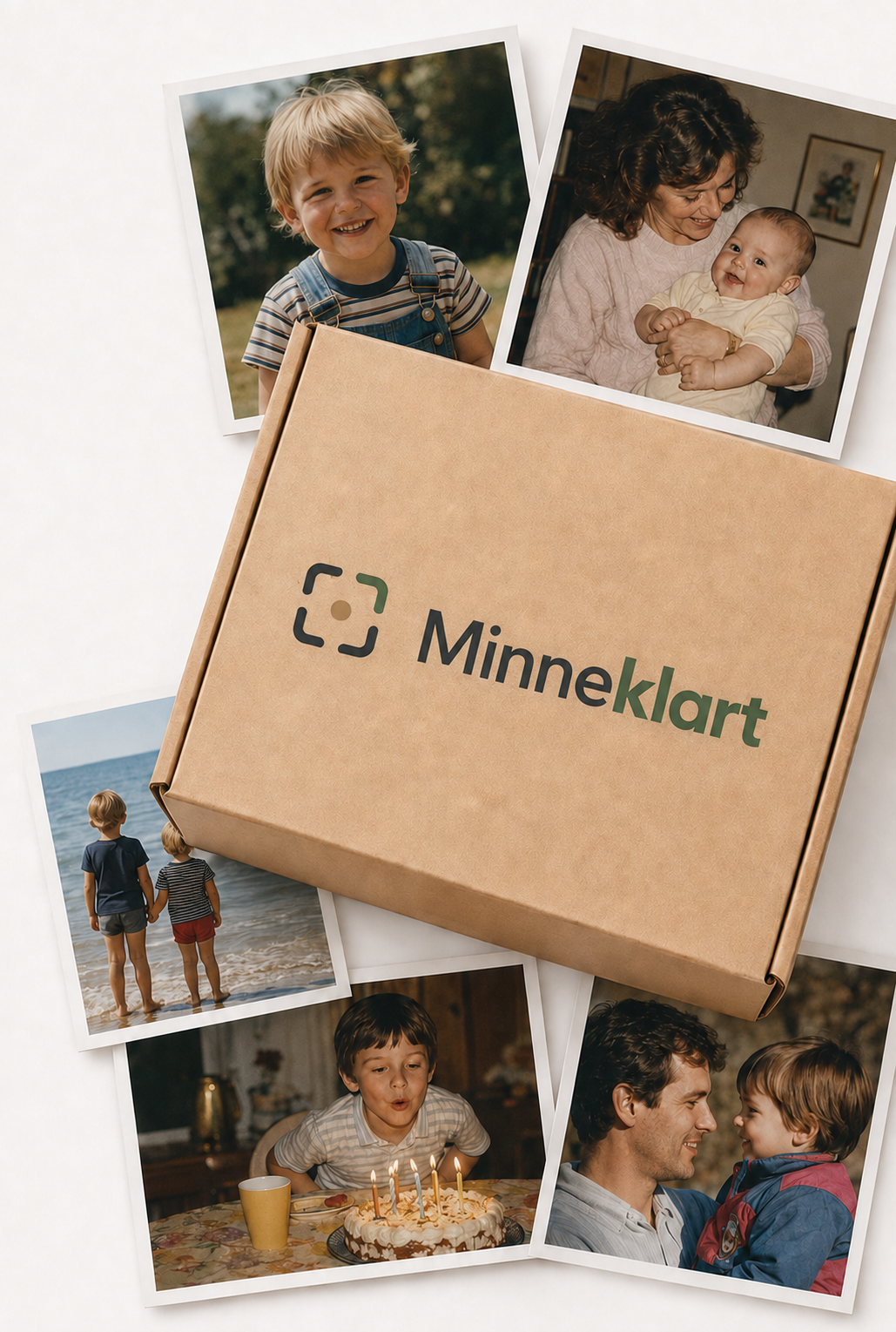 Gamle familiebilder og en Minneklart-boks